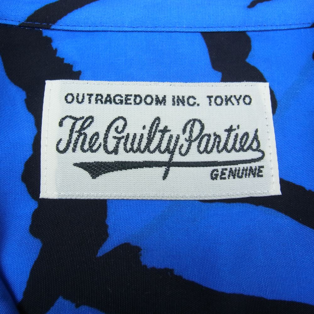 WACKO MARIA ワコマリア 22AW TIMLEHI-WM-33 TIMLEHI  L/S HAWAIIAN SHIRT ティムリーハイ タイガー 長袖 ハワイアンシャツ ブルー ブルー系 M【新古品】【未使用】【中古】