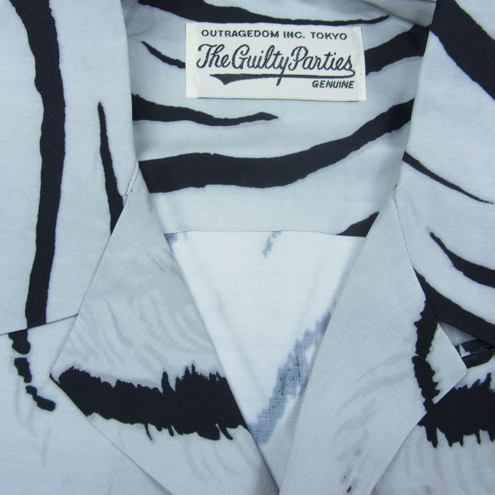 WACKO MARIA ワコマリア 22AW TIMLEHI-WM-33 TIMLEHI  L/S HAWAIIAN SHIRT ティムリーハイ タイガー 長袖 ハワイアンシャツ グレー グレー系 M【新古品】【未使用】【中古】