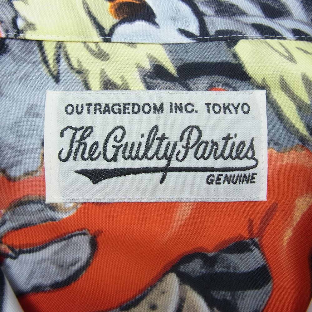 WACKO MARIA ワコマリア 22AW 22FW-WMS-HI01 TIM LEHI HAWAIIAN SHIRT L/S -TYPE 1 ティムリーハイ ハワイアンシャツ 虎 龍 ブルー マルチカラー系 M【新古品】【未使用】【中古】