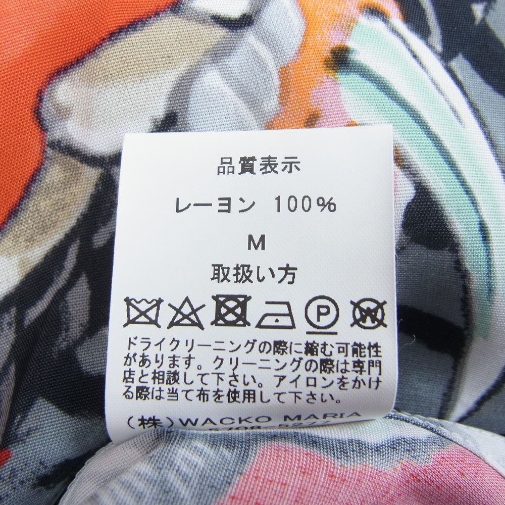 WACKO MARIA ワコマリア 22AW 22FW-WMS-HI01 TIM LEHI HAWAIIAN SHIRT L/S -TYPE 1 ティムリーハイ ハワイアンシャツ 虎 龍 ブルー マルチカラー系 M【新古品】【未使用】【中古】
