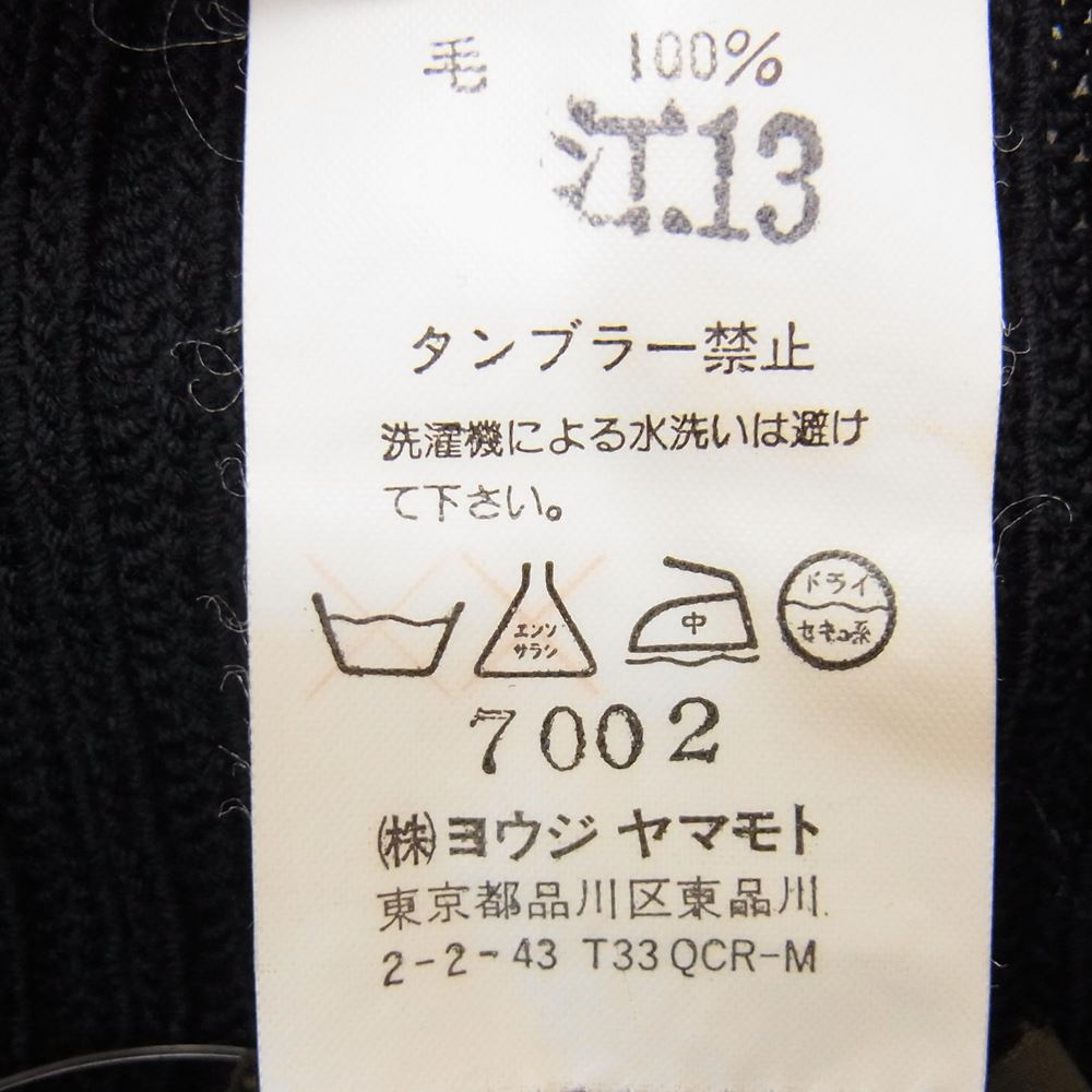 Yohji Yamamoto ヨウジヤマモト Y's for men ワイズフォーメン MT-K28-137 ウールリブ タートルネック ニット ネイビー ネイビー系 3【中古】