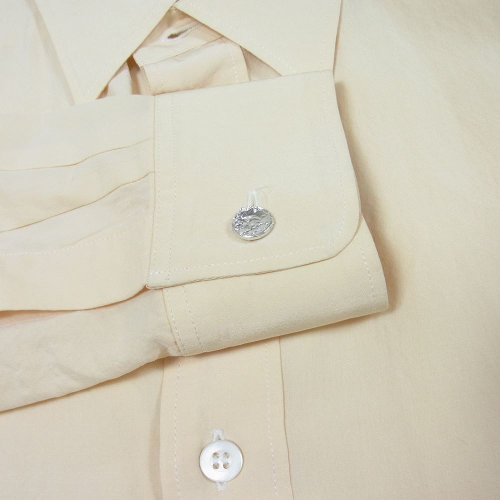 Yohji Yamamoto ヨウジヤマモト Y's for men ワイズフォーメン 赤タグ 赤ラベル ME-B52-455 シルク  ボタン シャツ イエロー系 2【中古】