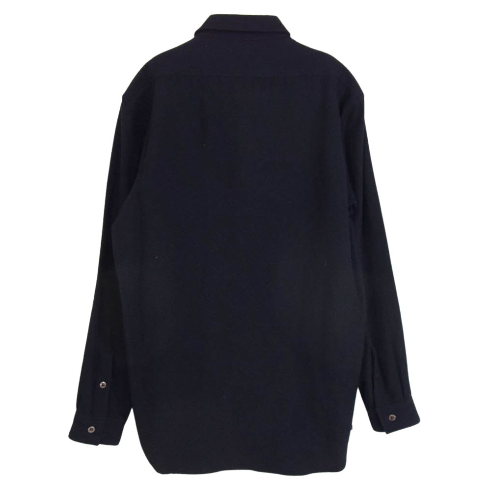 Yohji Yamamoto ヨウジヤマモト Ys for men ワイズフォーメン 赤タグ 赤ラベル MV-B50-153 ウール シャツ ネイビー ネイビー系 2【中古】