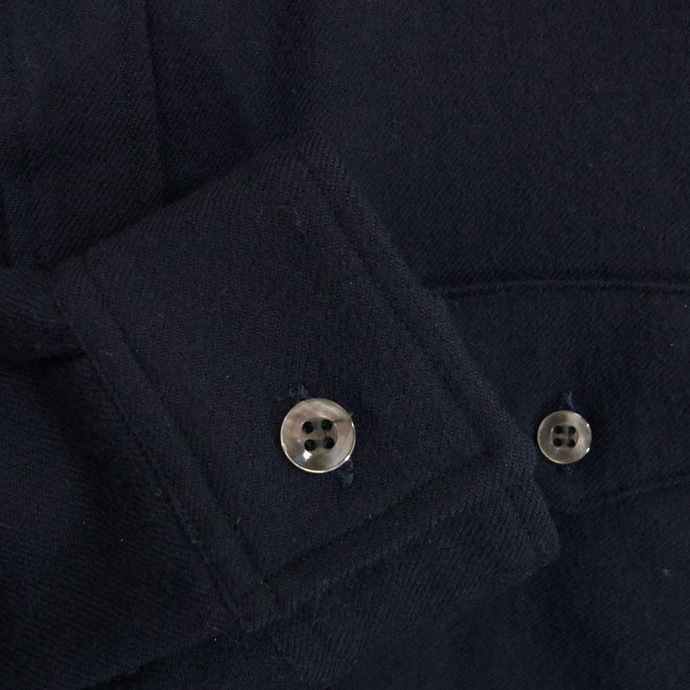 Yohji Yamamoto ヨウジヤマモト Ys for men ワイズフォーメン 赤タグ 赤ラベル MV-B50-153 ウール シャツ ネイビー ネイビー系 2【中古】