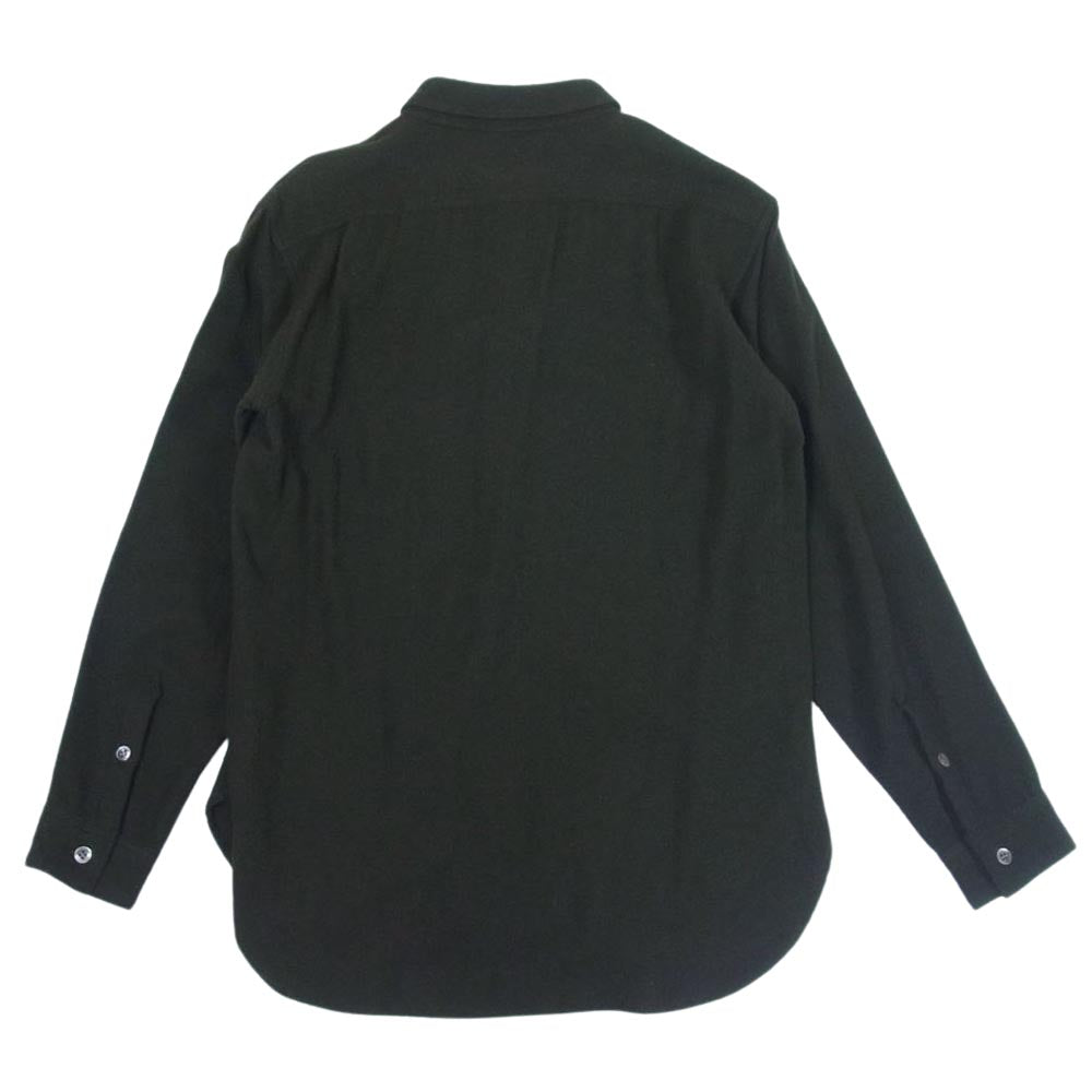 Yohji Yamamoto ヨウジヤマモト Ys for men ワイズフォーメン 赤タグ 赤ラベル MM-B50-162 ウール シャツ カーキ系 2【中古】