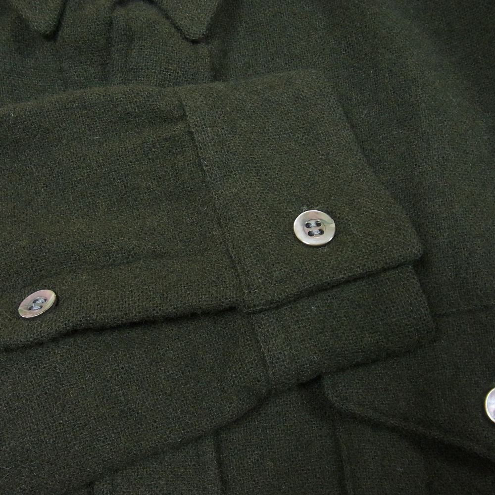 Yohji Yamamoto ヨウジヤマモト Ys for men ワイズフォーメン 赤タグ 赤ラベル MM-B50-162 ウール シャツ カーキ系 2【中古】