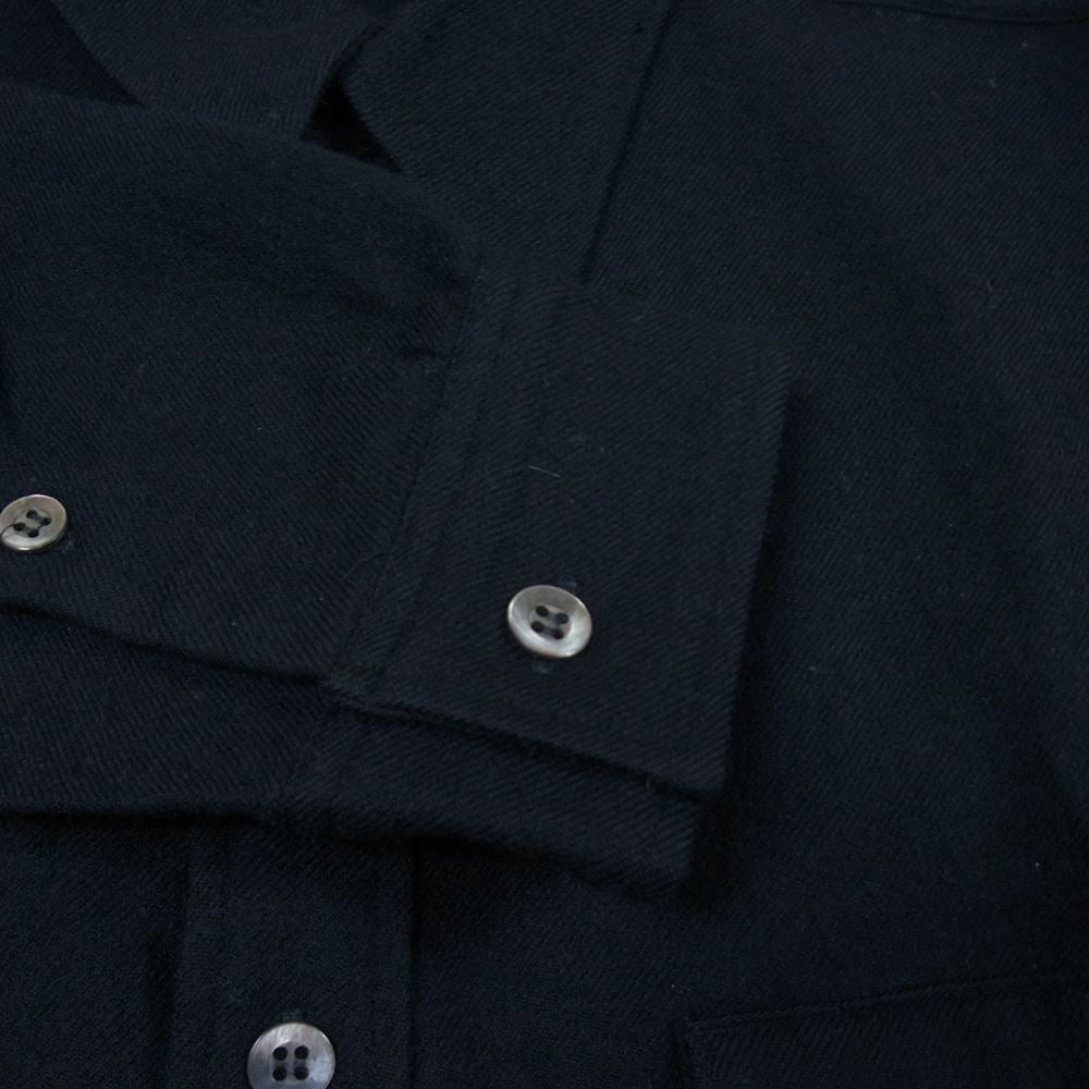 Yohji Yamamoto ヨウジヤマモト Ys for men ワイズフォーメン 赤タグ 赤ラベル MV-B50-153 ウール シャツ ブラック系 2【中古】