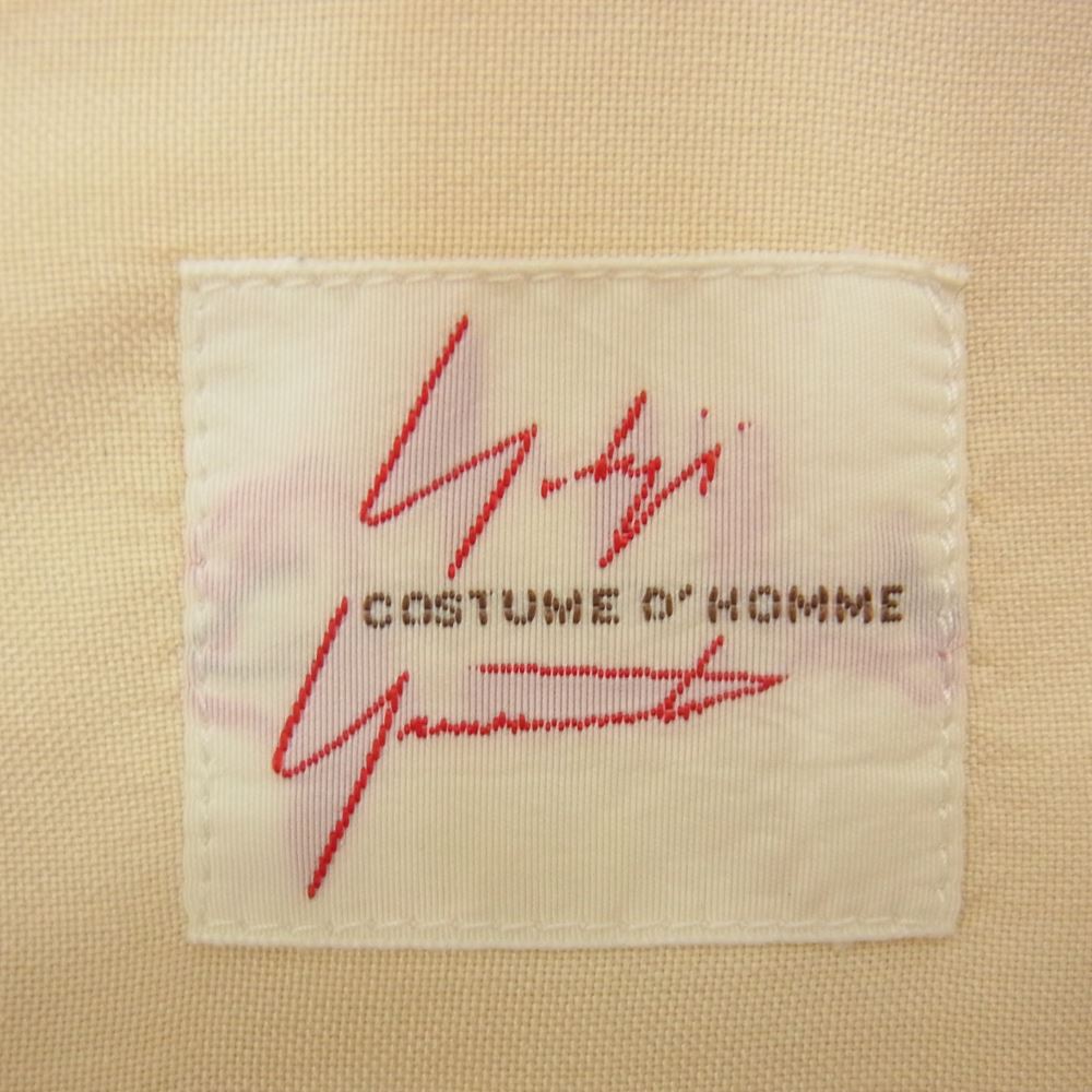 Yohji Yamamoto ヨウジヤマモト COSTUME D'HOMME コスチュームドオム HV-B83-400 シルク100％ レギュラーカラー シャツ ベージュ系 2【中古】
