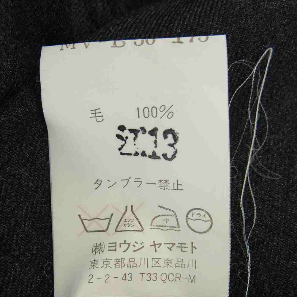 Yohji Yamamoto ヨウジヤマモト Ys for men ワイズフォーメン 赤タグ 赤ラベル MV-B50-175 ウール シャツ グレー ダークグレー系 2【中古】