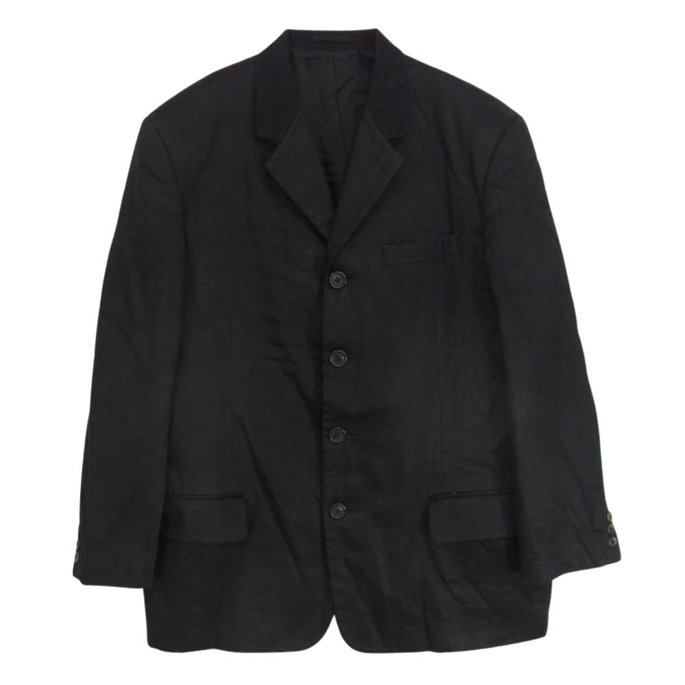 Yohji Yamamoto ヨウジヤマモト Y's for men ワイズフォーメン MT-J05-107 リネンウール 4Bジャケット ブラック系 2【中古】