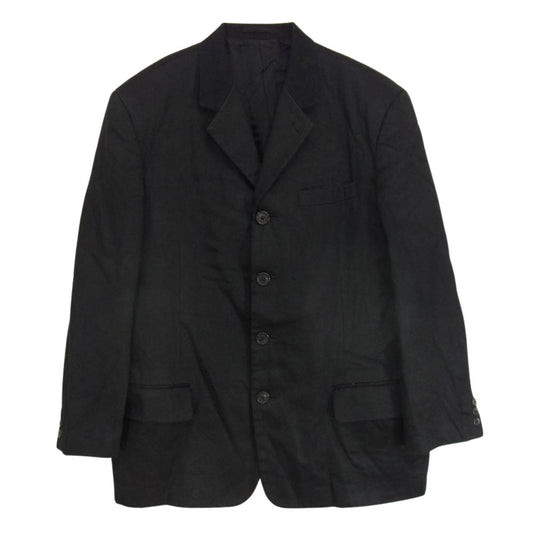 Yohji Yamamoto ヨウジヤマモト Y's for men ワイズフォーメン MT-J05-107 リネンウール 4Bジャケット ブラック系 2【中古】