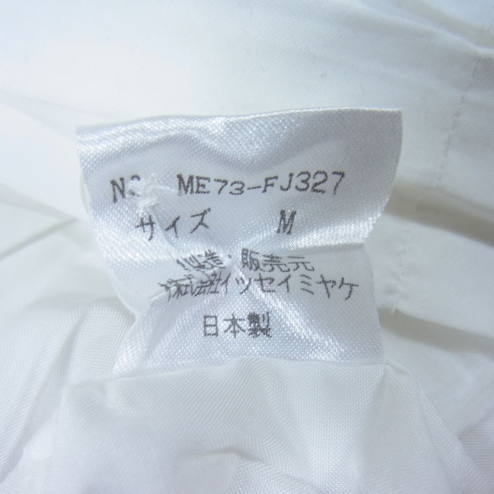 ISSEY MIYAKE イッセイミヤケ ME73-FJ327 MEN メン ノーカラー プリーツ加工 シワ加工 長袖 シャツ ホワイト系 M【中古】