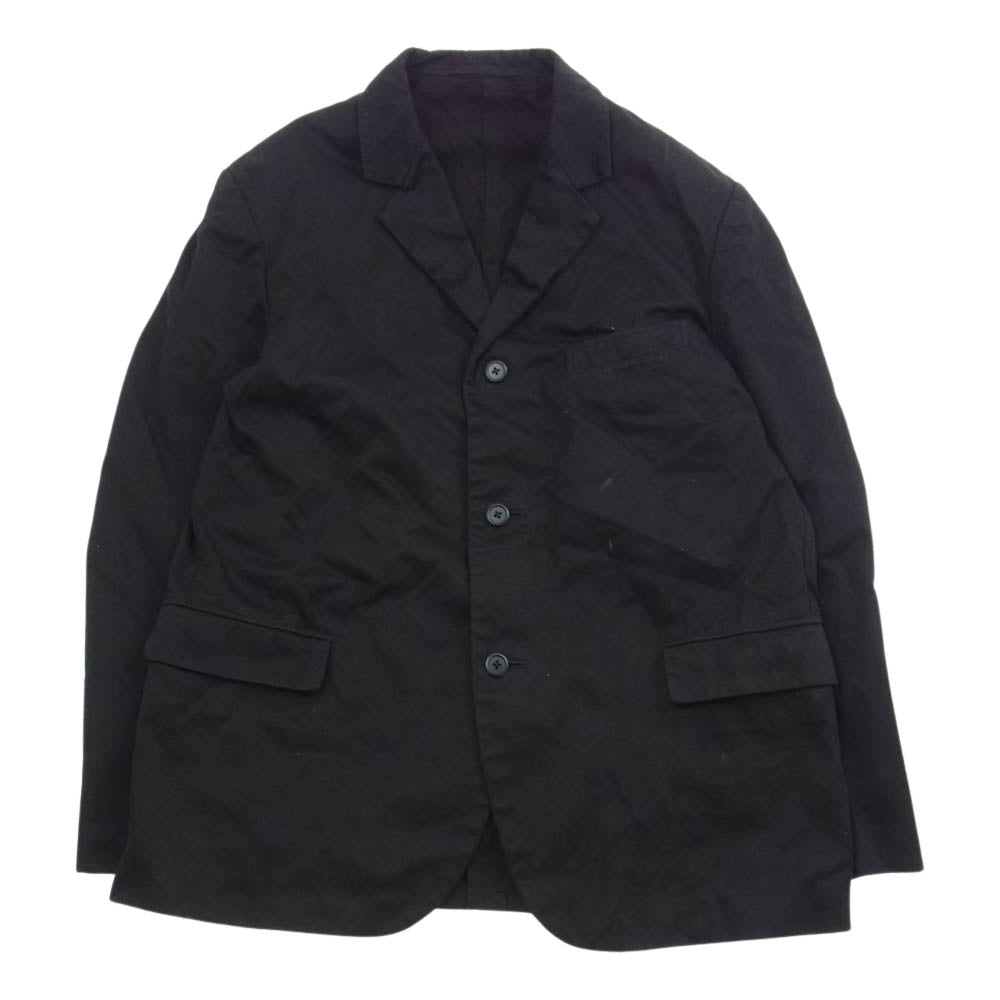 Yohji Yamamoto ヨウジヤマモト Y's for men ワイズフォーメン 赤タグ 赤ラベル MV-J52-077 MV-P54-077 製品染め コットン セットアップ ジャケット パンツ ブラック系 2【中古】