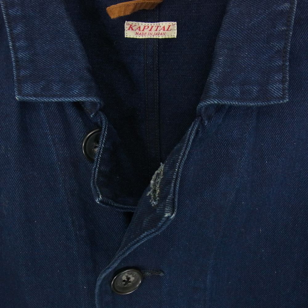KAPITAL キャピタル EK-523 リンゴマン カバーオール デニム ジャケット インディゴブルー系 S【中古】