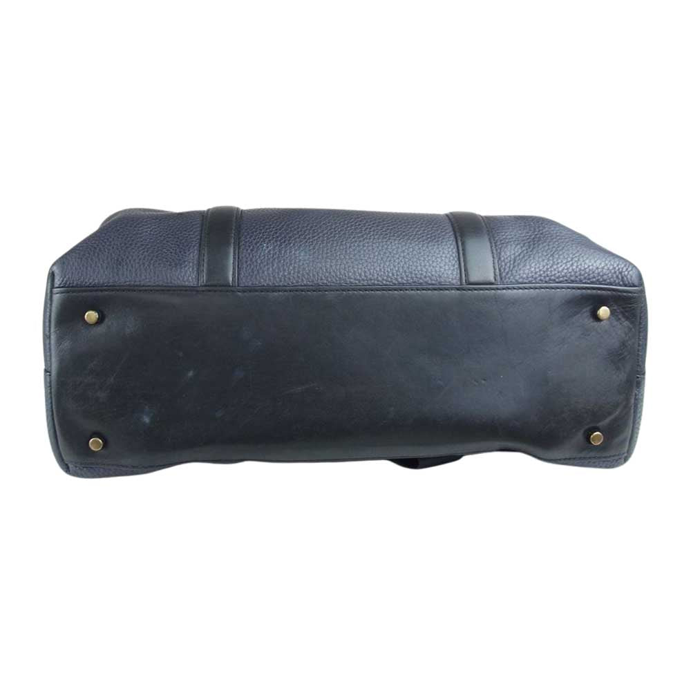 COACH コーチ 57773 2Way ショルダー レザー メトロポリタントート ブラック系 ネイビー系【中古】