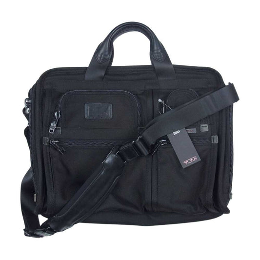 TUMI トゥミ 026108DH アルファ・オーガナイザーポートフォリオブリーフ ブリーフケース ショルダー バッグ ブラック系【中古】