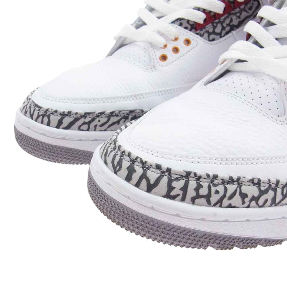 NIKE ナイキ CT8532 126 AIR JORDAN 3 RETRO CARDINAL RED エアジョーダン3 レトロ カーディナル レッド スニーカー ホワイト系 29.0cm【中古】