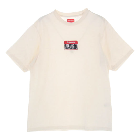 Supreme シュプリーム 21AW  Gonz Nametag S/S Tee ゴンズ ネーム タグ付き クルーネック Tシャツ オフホワイト系 M【中古】