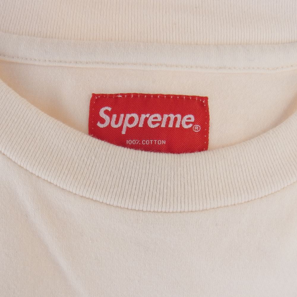 Supreme シュプリーム 21AW  Gonz Nametag S/S Tee ゴンズ ネーム タグ付き クルーネック Tシャツ オフホワイト系 M【中古】