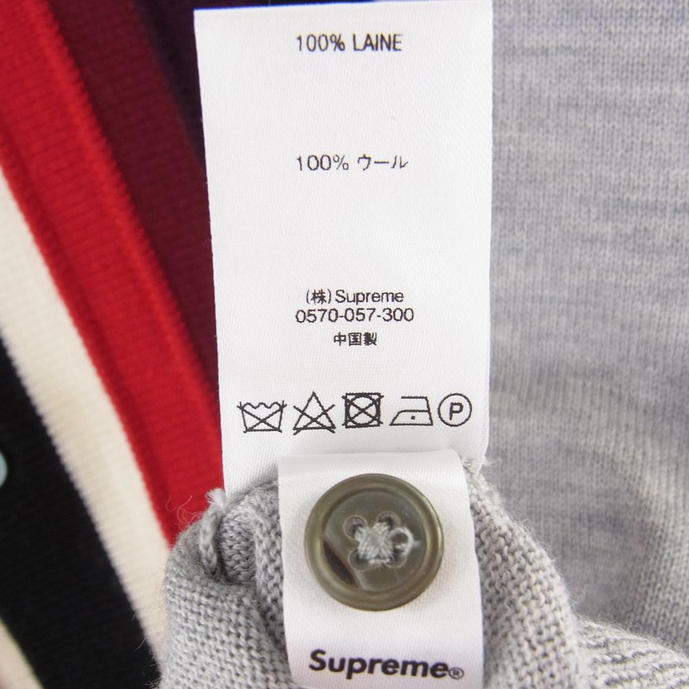 Supreme シュプリーム 19SS  Corner Stripe Polo Sweater カーディガン マルチカラー系 S【中古】