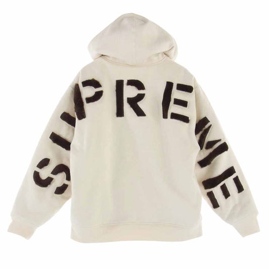 Supreme シュプリーム 22AW Faux Fur Lined Zip Up Hooded Sweatshirt ジップ アップ スウェット パーカー  オフホワイト系 M【美品】【中古】