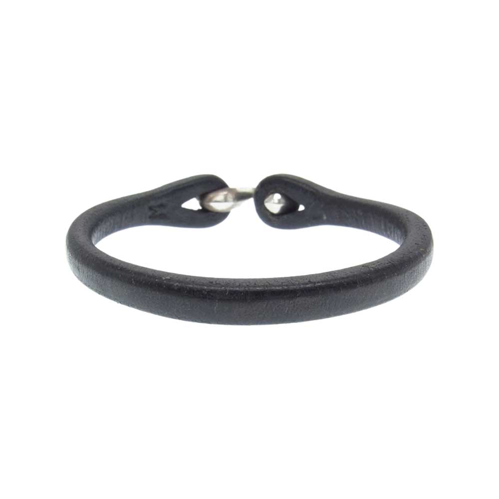 THE FLAT HEAD ザフラットヘッド シングル レザー ブレスレット ブラック系 シルバー系【中古】