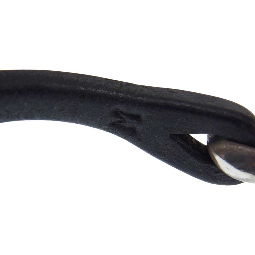 THE FLAT HEAD ザフラットヘッド シングル レザー ブレスレット ブラック系 シルバー系【中古】