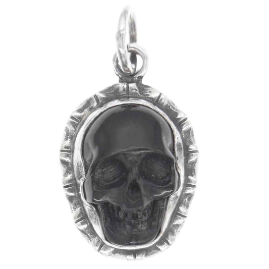 ファニー CARVED SKULL PENDANT TOP JET カーヴド スカル ペンダント トップ シルバー系 ブラック系【中古】