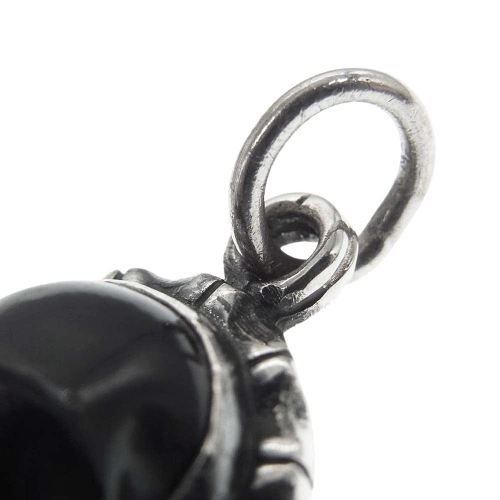 ファニー CARVED SKULL PENDANT TOP JET カーヴド スカル ペンダント トップ シルバー系 ブラック系【中古】