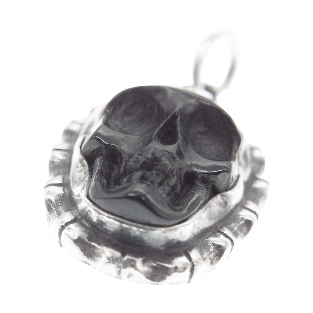 ファニー CARVED SKULL PENDANT TOP JET カーヴド スカル ペンダント トップ シルバー系 ブラック系【中古】