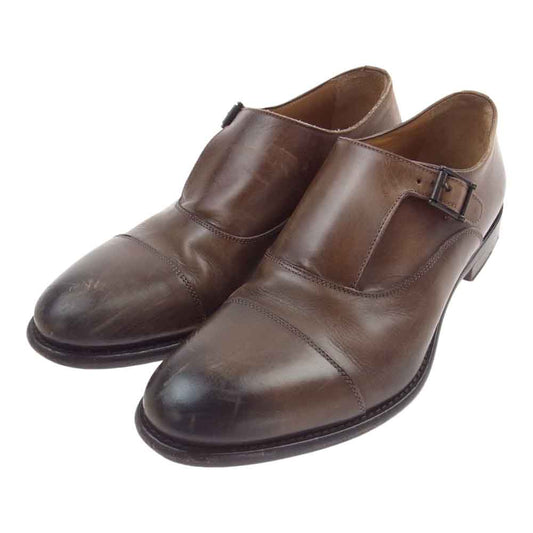 Brooks Brothers ブルックスブラザーズ イタリア製 1ストラップ ストレートチップ レザーシューズ ブラウン系 US9【中古】
