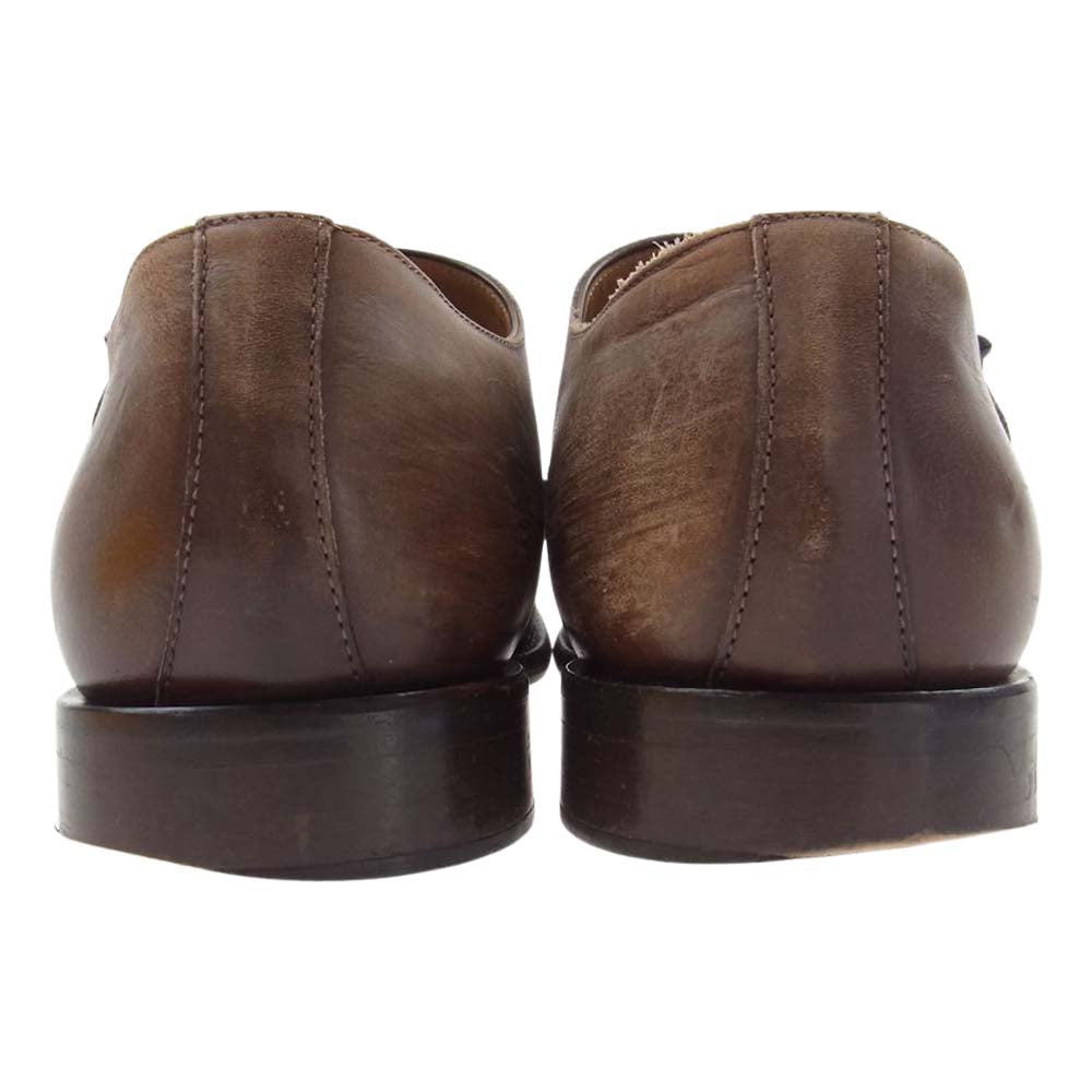 Brooks Brothers ブルックスブラザーズ イタリア製 1ストラップ ストレートチップ レザーシューズ ブラウン系 US9【中古】