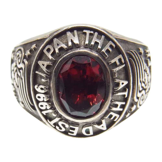 THE FLAT HEAD ザフラットヘッド カレッジ リング シルバー系 19号【中古】