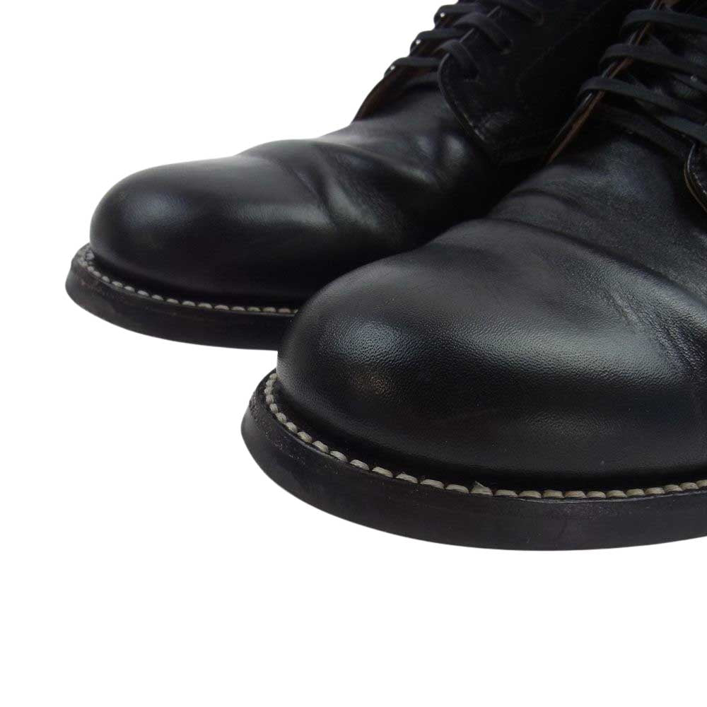 THE FLAT HEAD ザフラットヘッド ホースハイド サービスマン シューズ ブラック系 US9【中古】