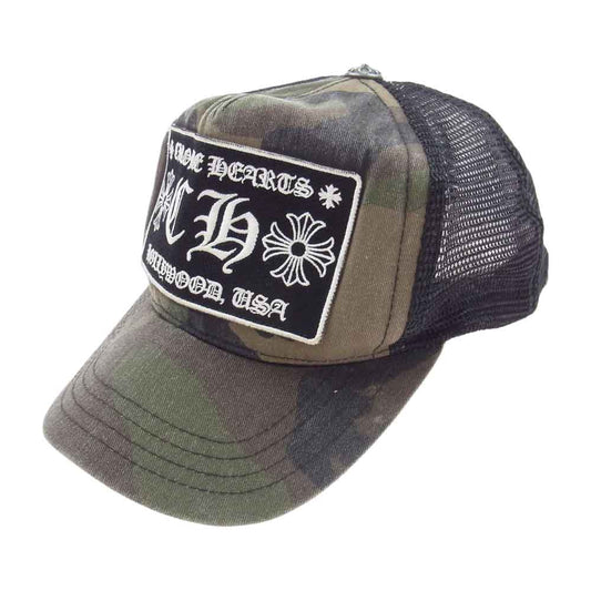 CHROME HEARTS クロムハーツ（原本無） TRUCKER CAP CAMO トラッカーキャップ カモフラ カーキ系【中古】