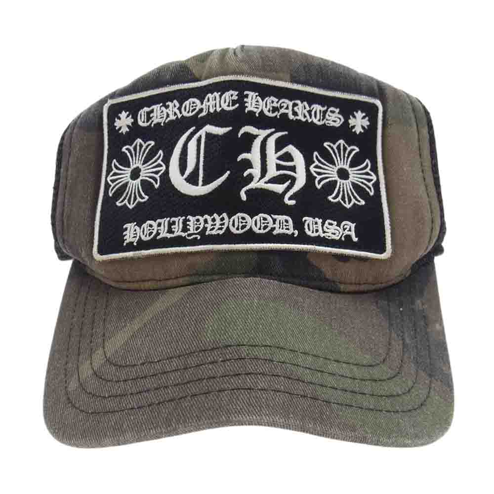 CHROME HEARTS クロムハーツ（原本無） TRUCKER CAP CAMO トラッカーキャップ カモフラ カーキ系【中古】