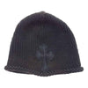 CHROME HEARTS クロムハーツ（原本有） クロムハーツジャパン国内正規品 BEANIE CRS STN クロスパッチ コットン ビーニー ダークブラウン系【中古】