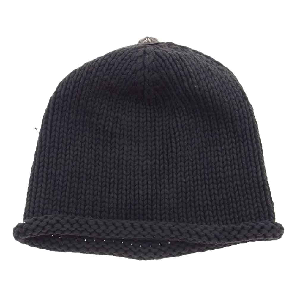 CHROME HEARTS クロムハーツ（原本有） クロムハーツジャパン国内正規品 BEANIE CRS STN クロスパッチ コットン ビーニー ダークブラウン系【中古】