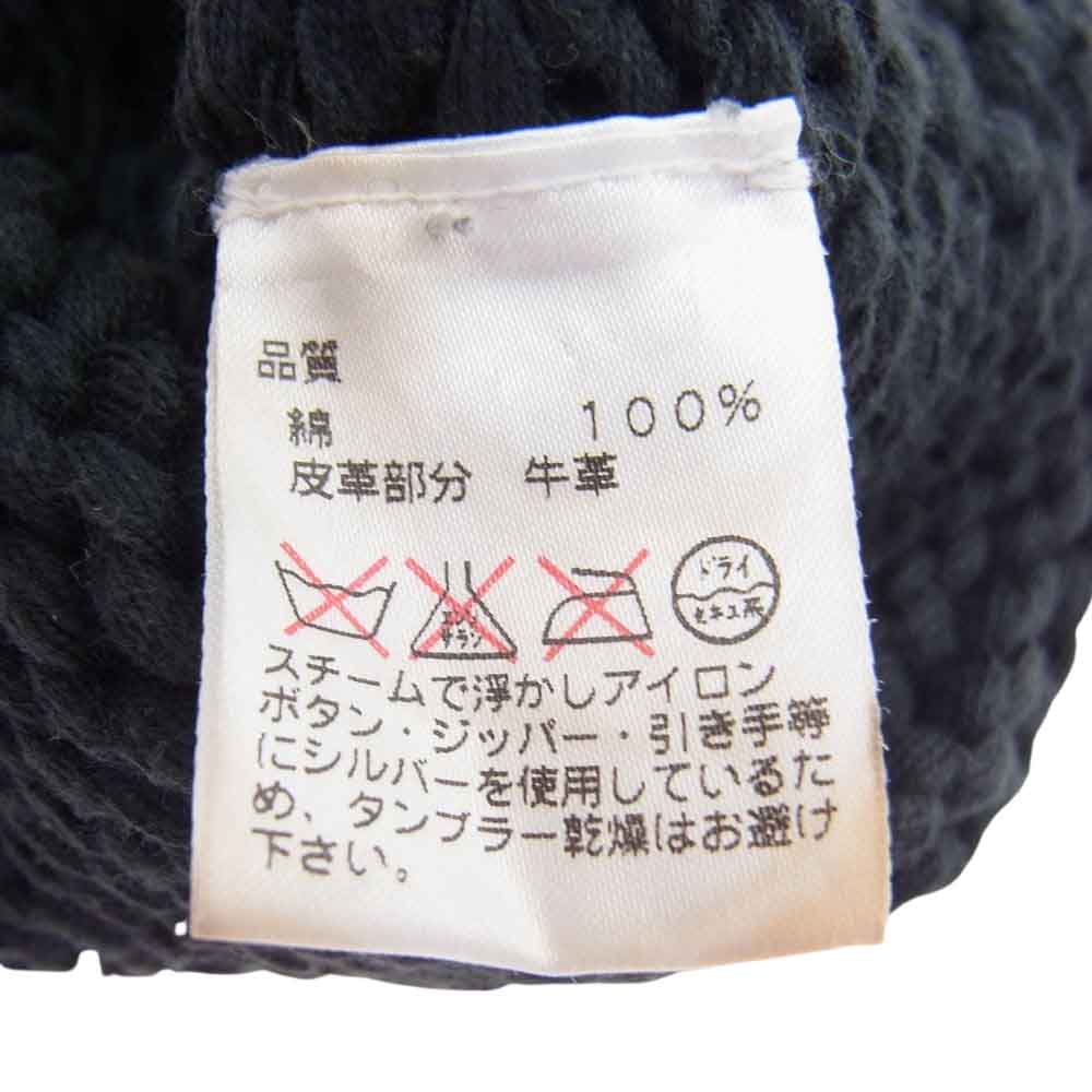 CHROME HEARTS クロムハーツ（原本有） クロムハーツジャパン国内正規品 BEANIE CRS STN クロスパッチ コットン ビーニー ダークブラウン系【中古】