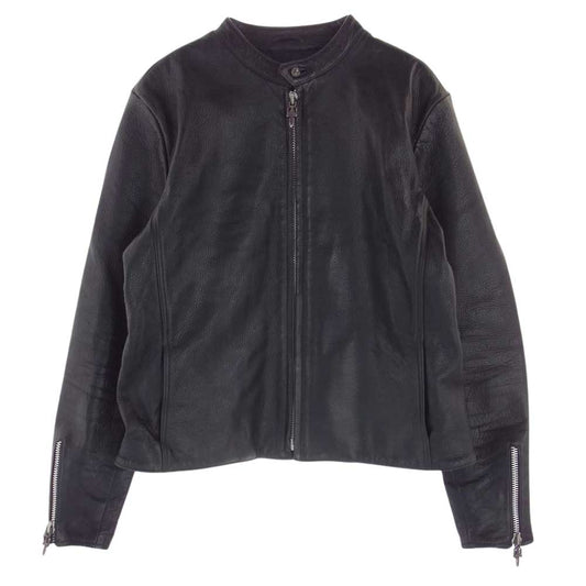 CHROME HEARTS クロムハーツ（原本無） Racing 2 レーシング2 レザージャケット ブラック系 L【中古】