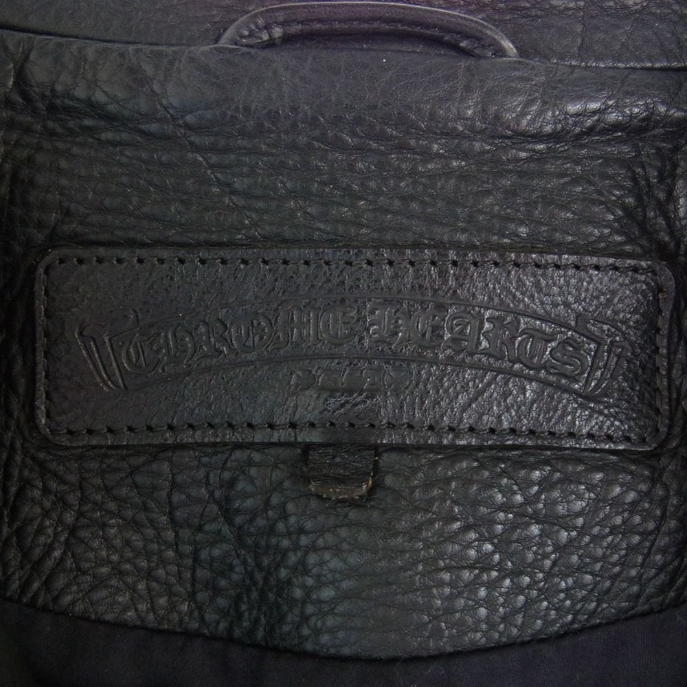 CHROME HEARTS クロムハーツ（原本無） Racing 2 レーシング2 レザージャケット ブラック系 L【中古】