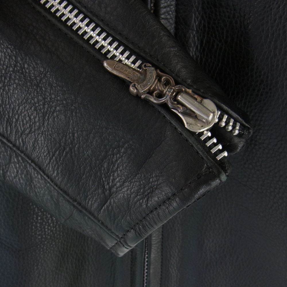 CHROME HEARTS クロムハーツ（原本無） Racing 2 レーシング2 レザージャケット ブラック系 L【中古】