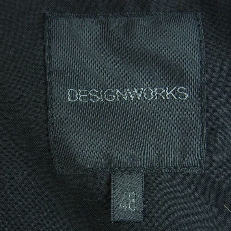 DESIGNWORKS デザインワークス 350090004 ラムレザー シングル スナップボタン レザー ジャケット ブラック系 46【中古】