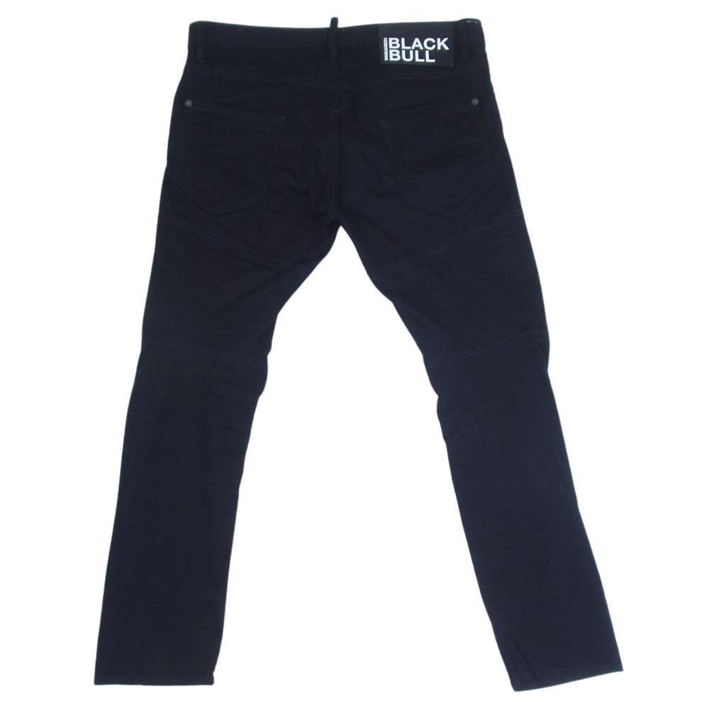 DSQUARED2 ディースクエアード 22SS S74LB1030 S30730 BLACK BULL TIDY BIKER DENIM JEANS ブラックブル タイディー バイカー スキニー デニムパンツ ジーンズ ブラック系 48【中古】