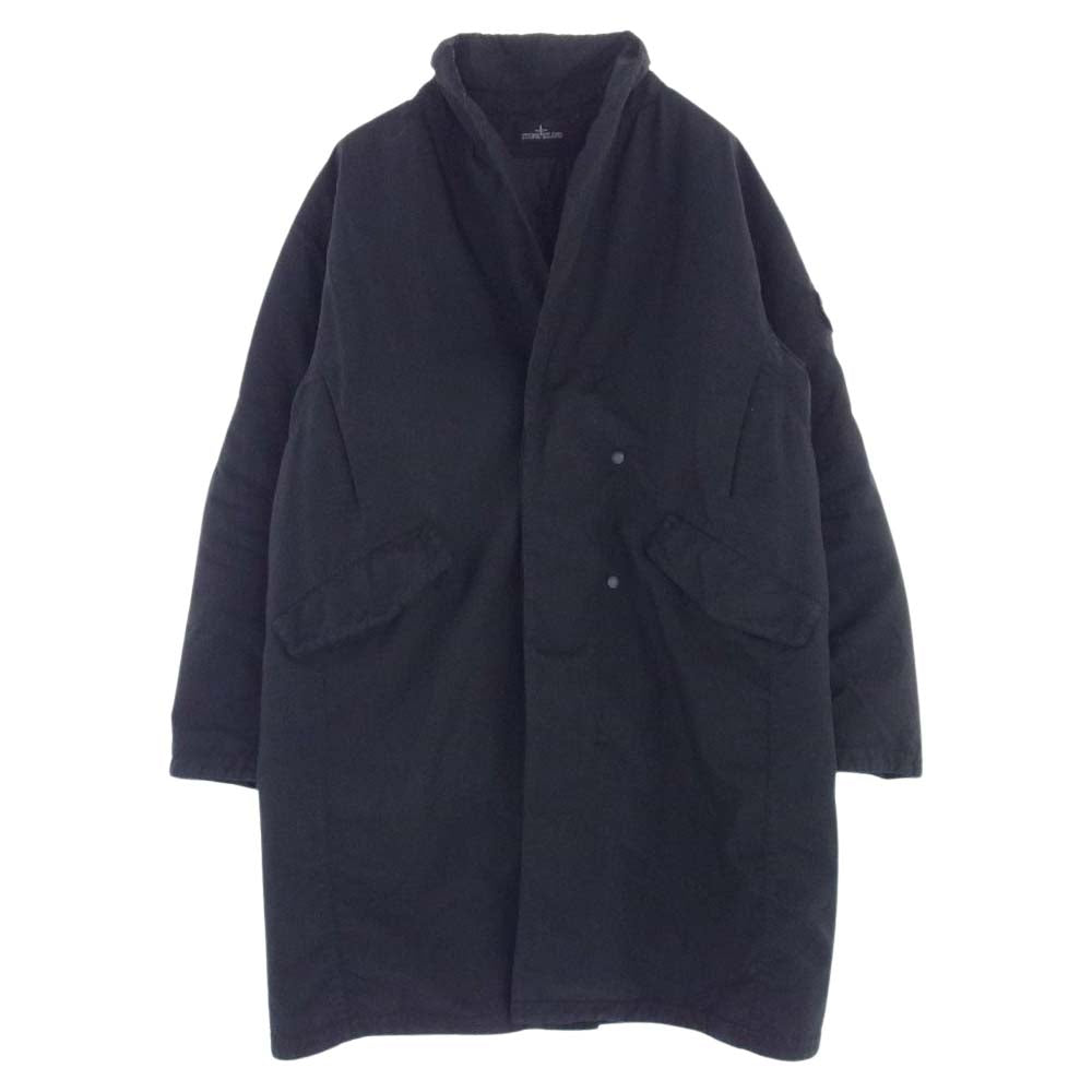 STONE ISLAND ストーンアイランド 751970106-A SHADOW PROJECT Shawl Collar Long Coat Primaloft シャドープロジェクト ショールカラー プリマロフト 中綿 コート ブラック系 L【中古】