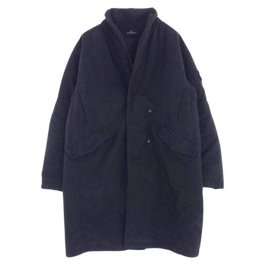 STONE ISLAND ストーンアイランド 751970106-A SHADOW PROJECT Shawl Collar Long Coat Primaloft シャドープロジェクト ショールカラー プリマロフト 中綿 コート ブラック系 L【中古】