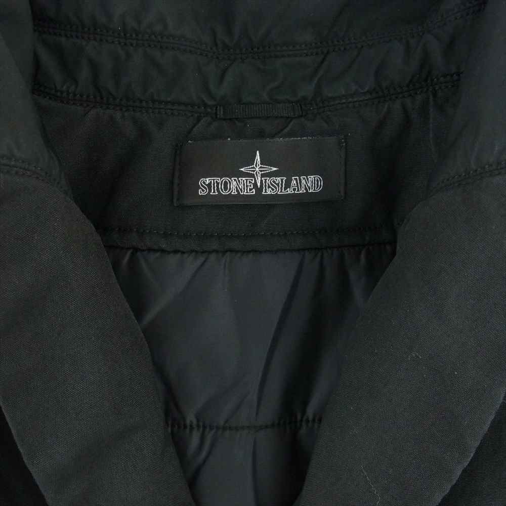 STONE ISLAND ストーンアイランド 751970106-A SHADOW PROJECT Shawl Collar Long Coat Primaloft シャドープロジェクト ショールカラー プリマロフト 中綿 コート ブラック系 L【中古】