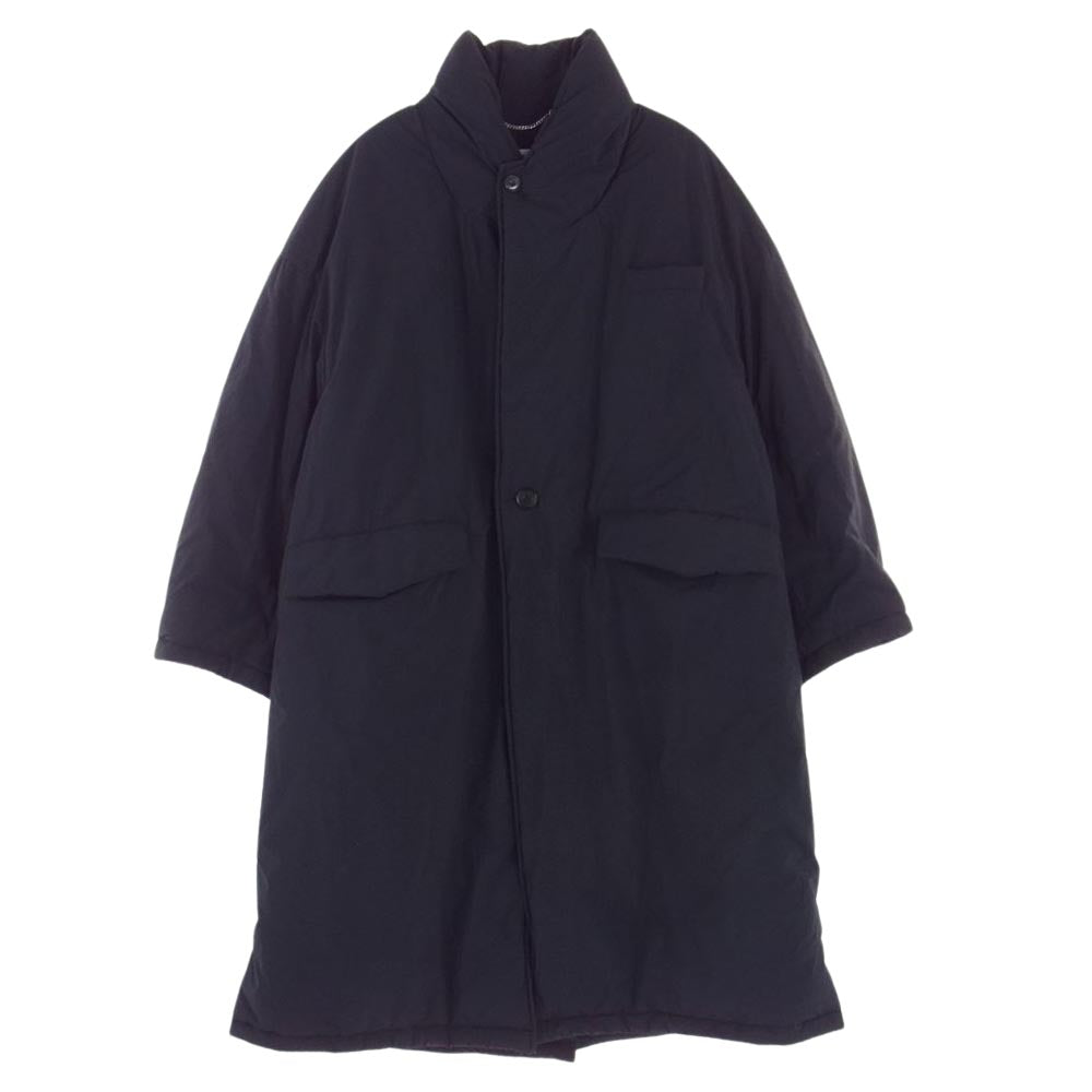 MAISON MARGIELA メゾンマルジェラ 22AW S51AA0323 S49986 ①⑩ライン 四つタグ PADDED リサイクルナイロン 中綿 インサレーション パデッド スタンドカラー コート ブラック系 36【美品】【中古】