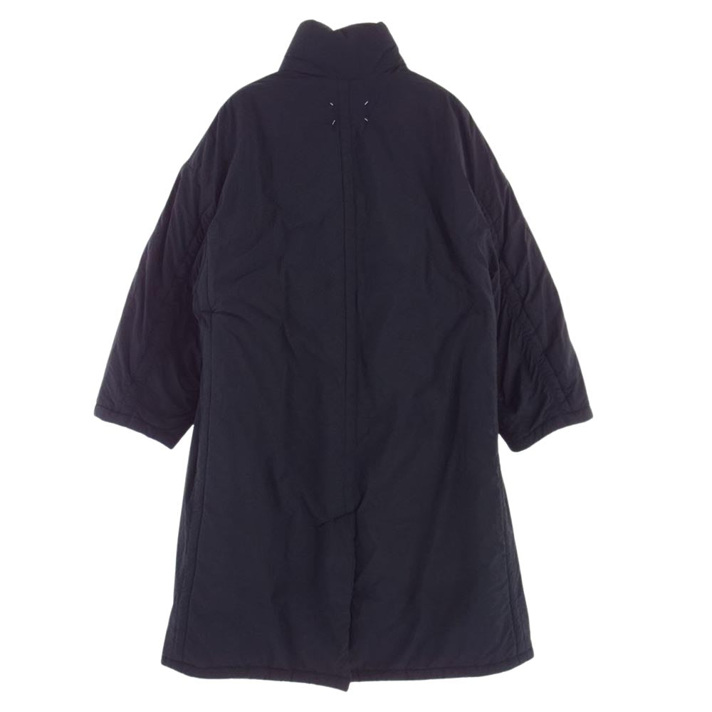 MAISON MARGIELA メゾンマルジェラ 22AW S51AA0323 S49986 ①⑩ライン 四つタグ PADDED リサイクルナイロン 中綿 インサレーション パデッド スタンドカラー コート ブラック系 36【美品】【中古】