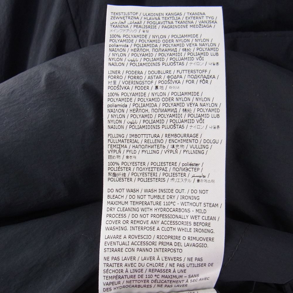 MAISON MARGIELA メゾンマルジェラ 22AW S51AA0323 S49986 ①⑩ライン 四つタグ PADDED リサイクルナイロン 中綿 インサレーション パデッド スタンドカラー コート ブラック系 36【美品】【中古】